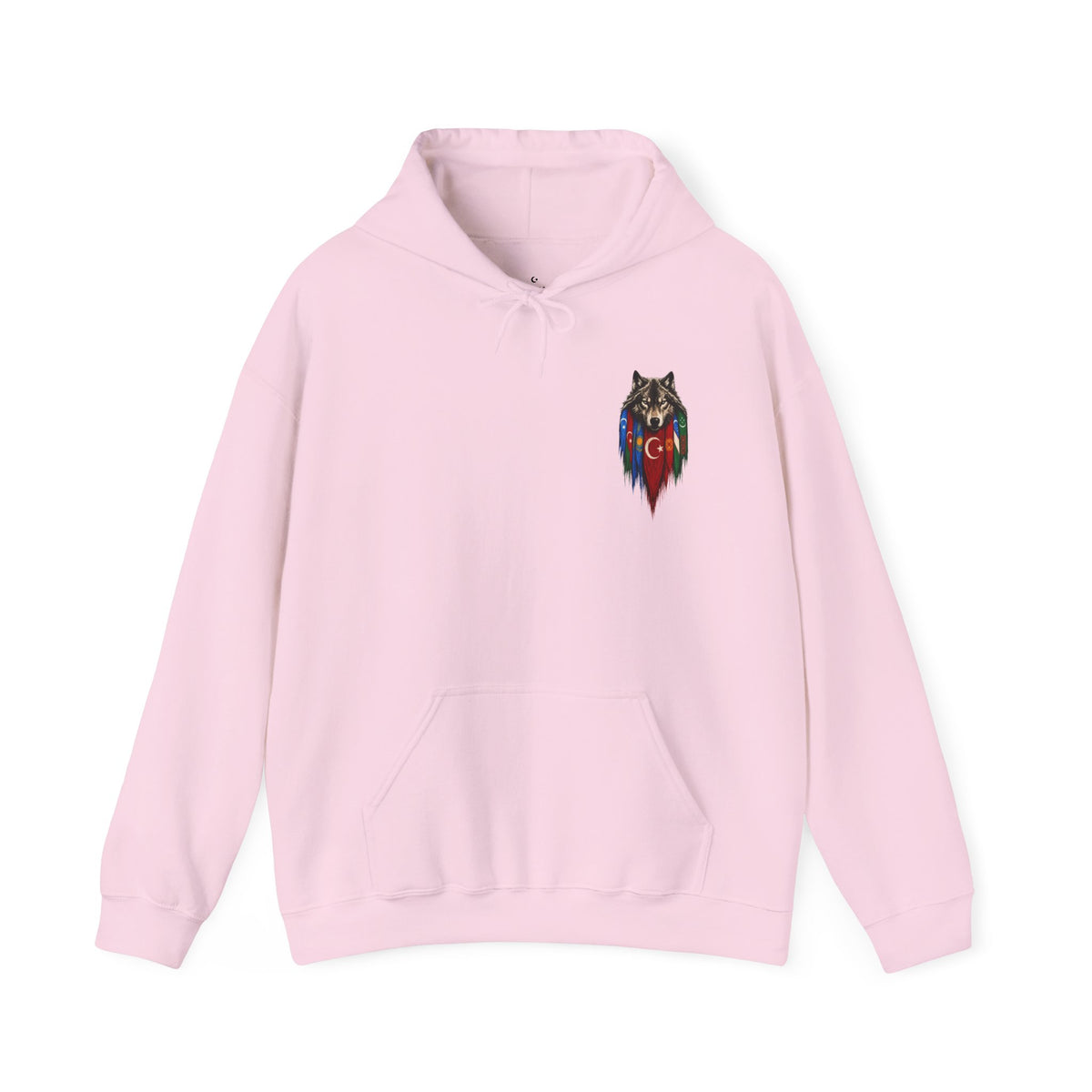 Turkish Wolf Hoodie — Anatolian Wolf Flag Graphic Hooded Sweatshirt